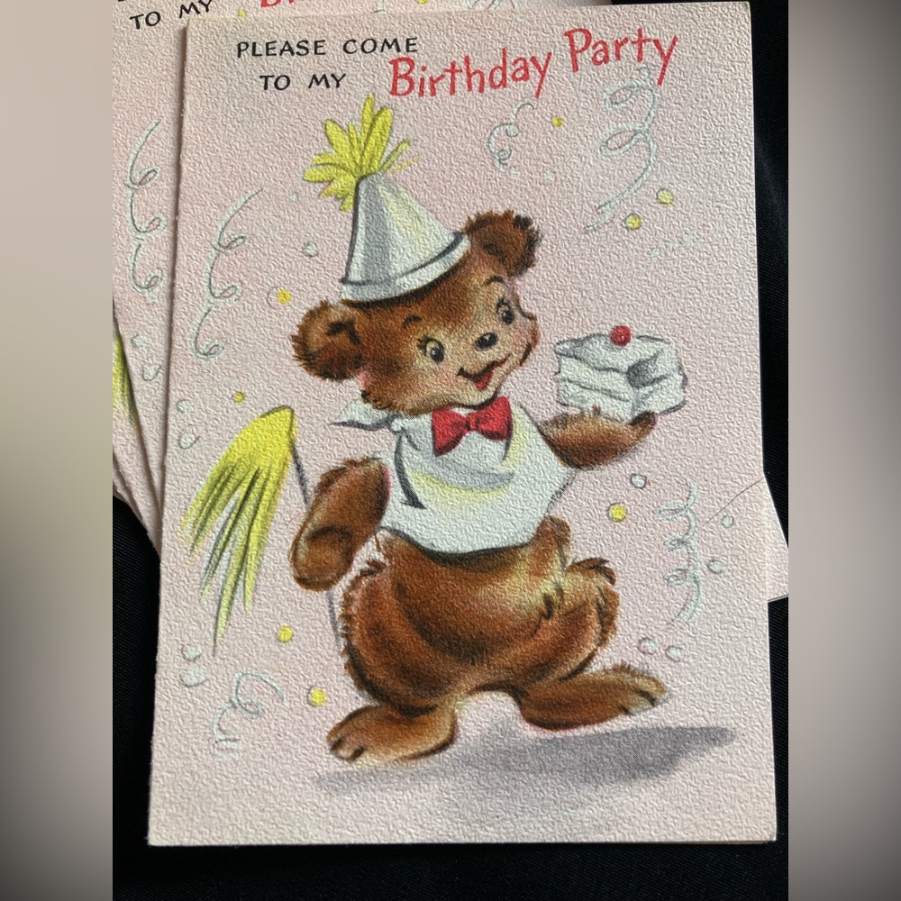 8 1950’s Hallmark birthday invitations